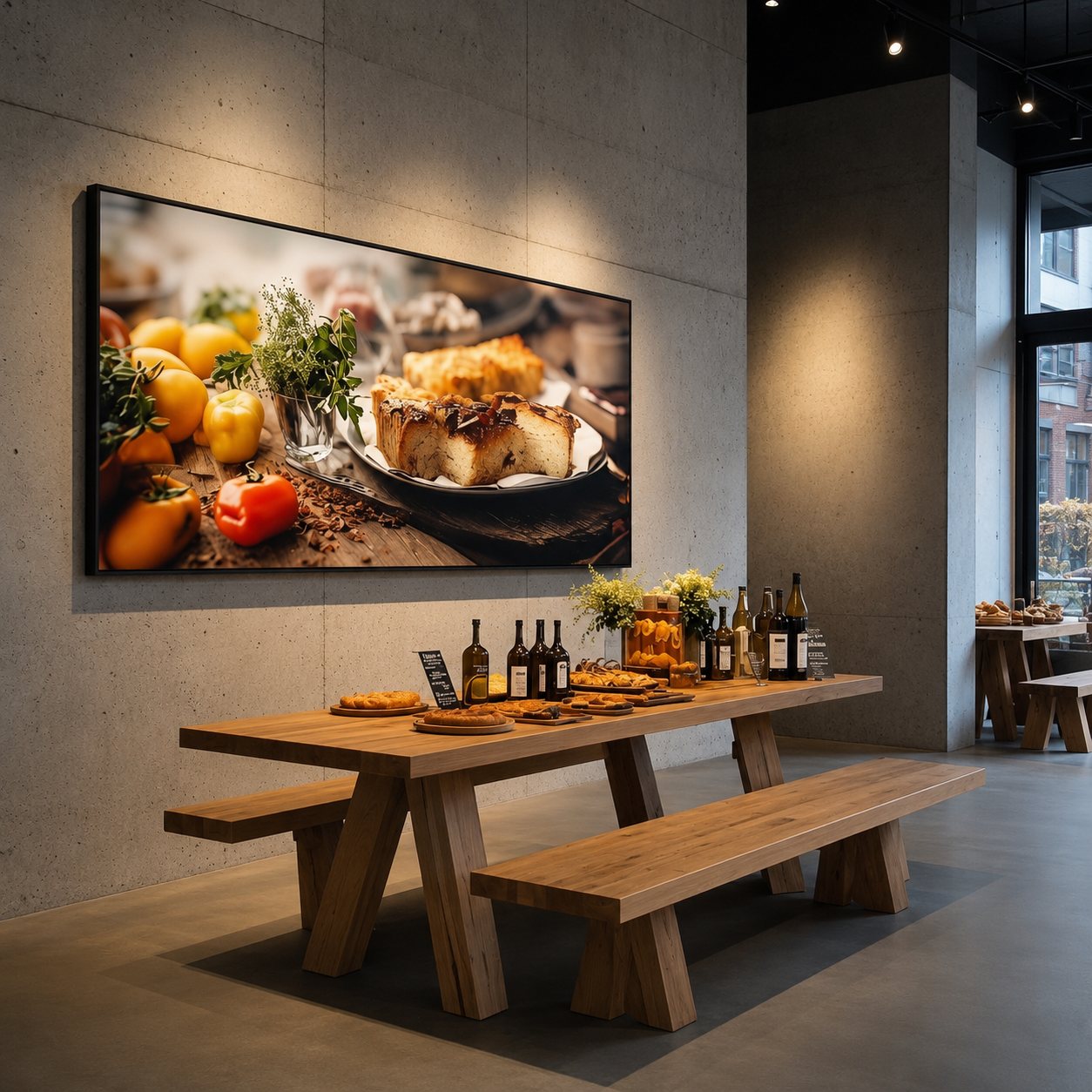 Backlit hospitality visuals