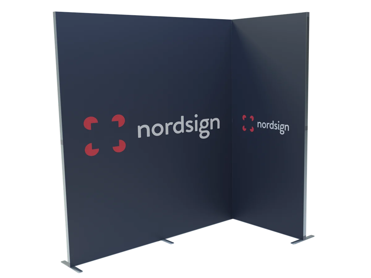 Foldable Display Beispiel mit verbundenen Elementen, die eine Ecke bilden