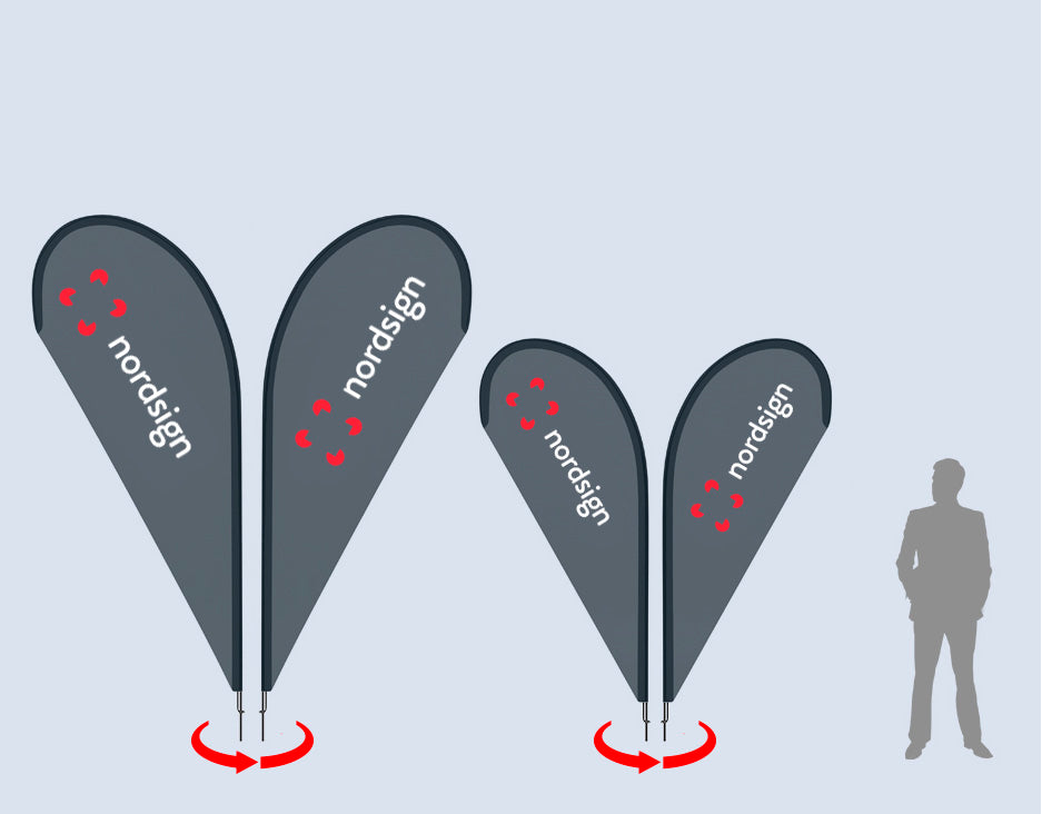 
Standard double-sided Drop flag, Samba: 
Drop flag shape example