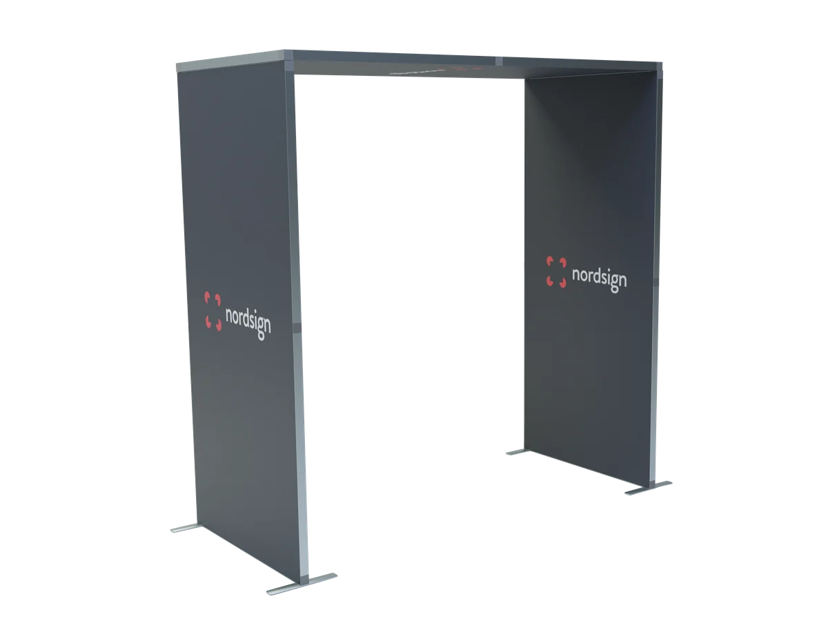 Foldable Display example with linked panels forming an entrance