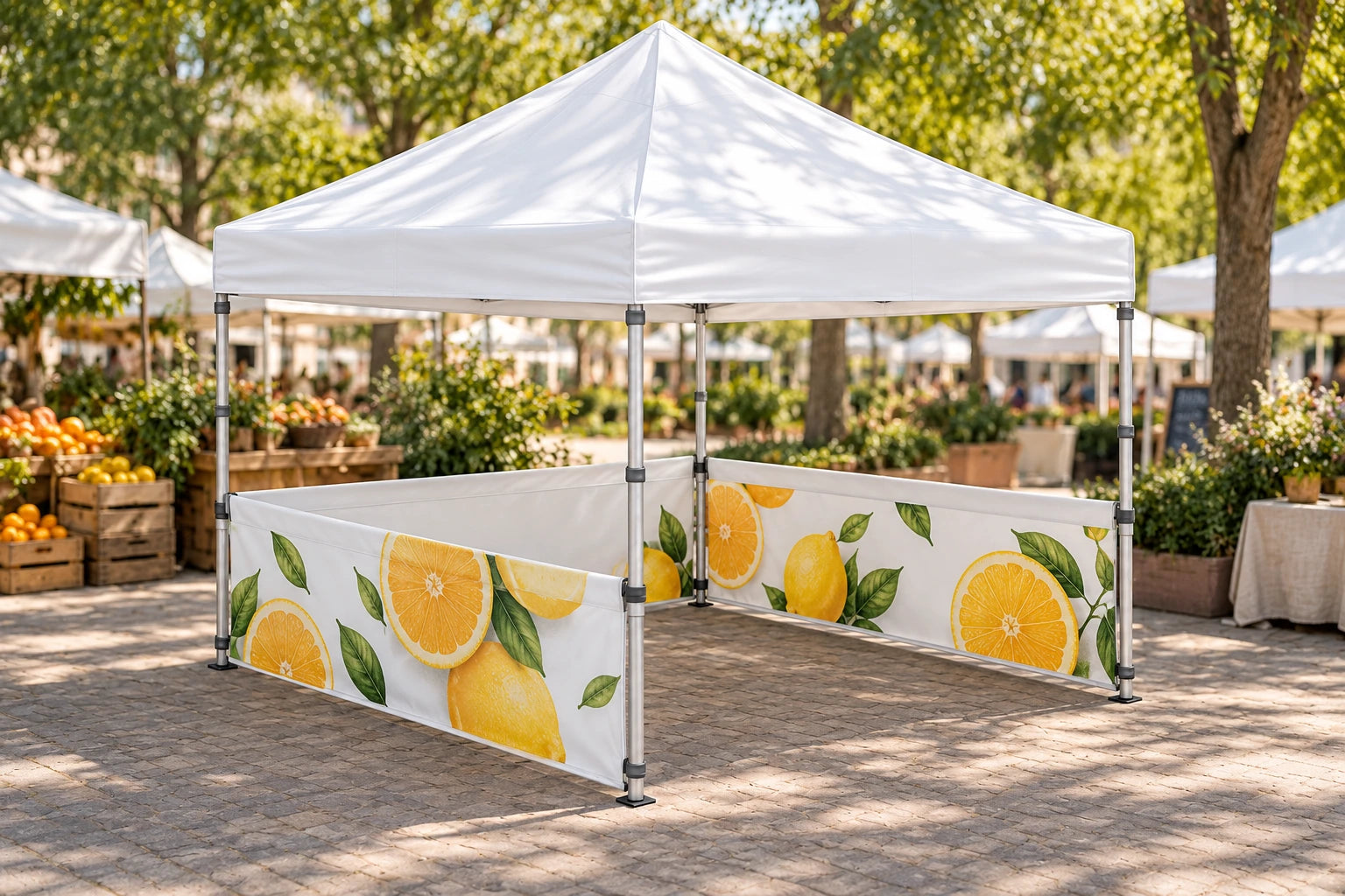 
Half tent wall
