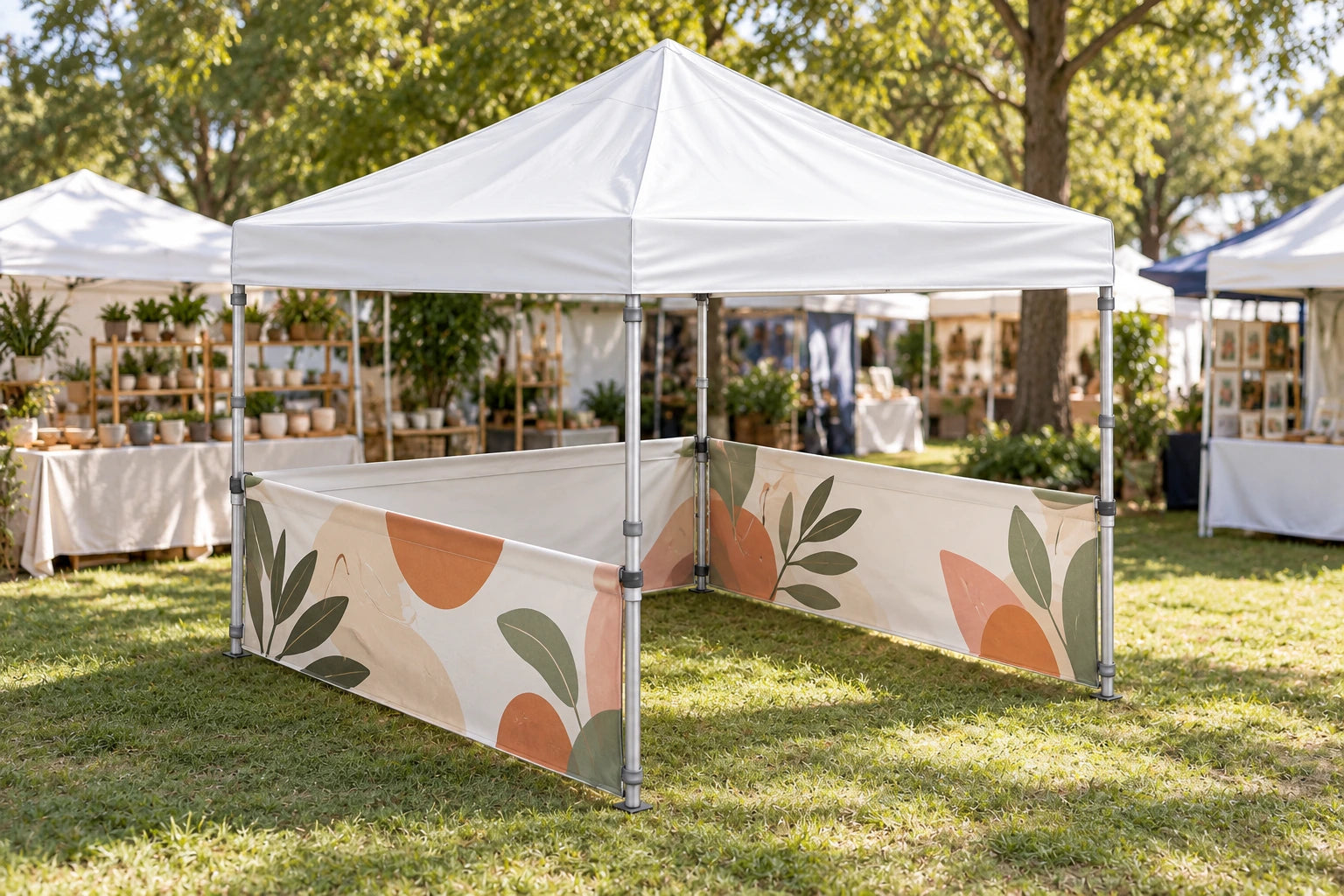 
Half tent wall