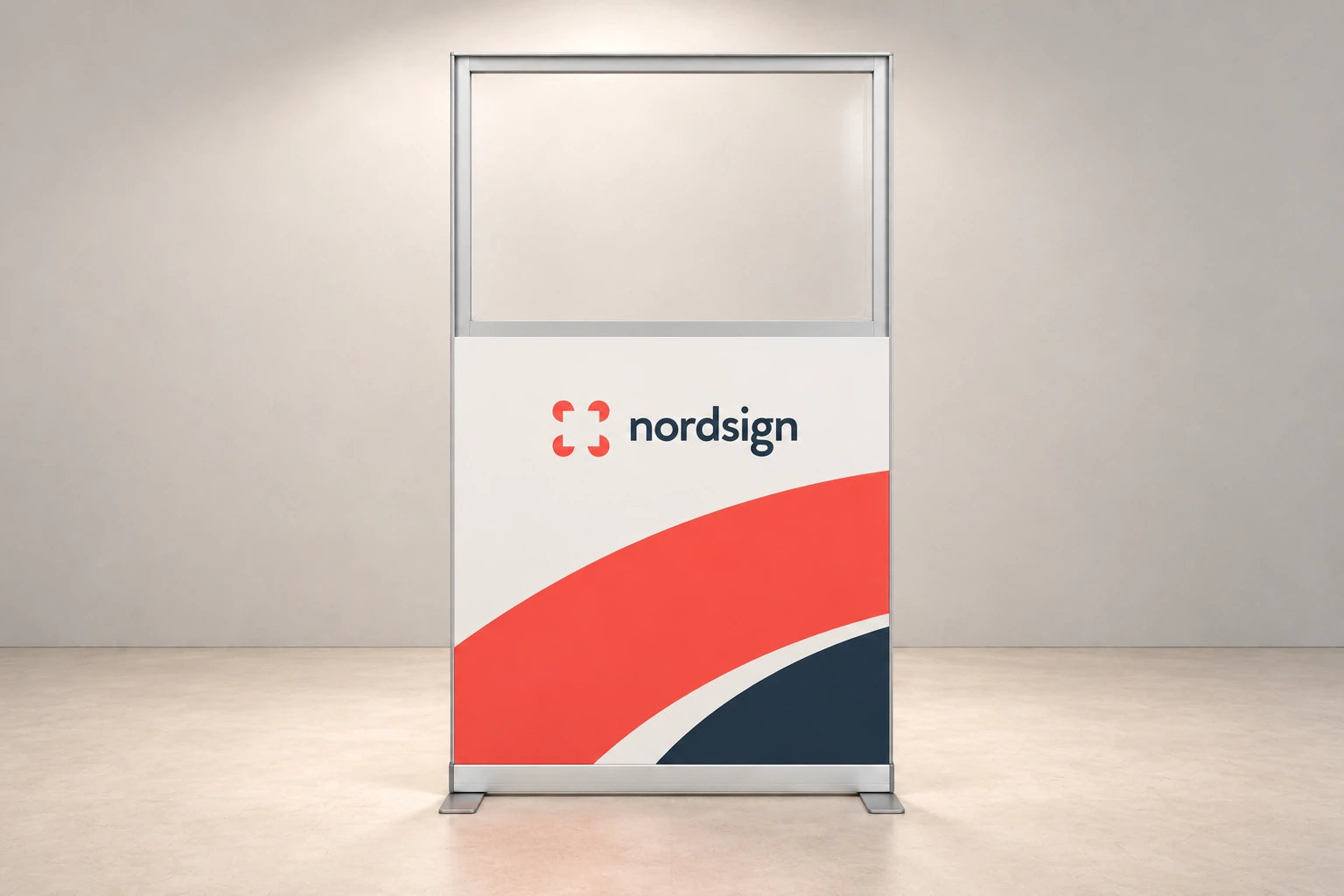 
Standing screen with printed panel