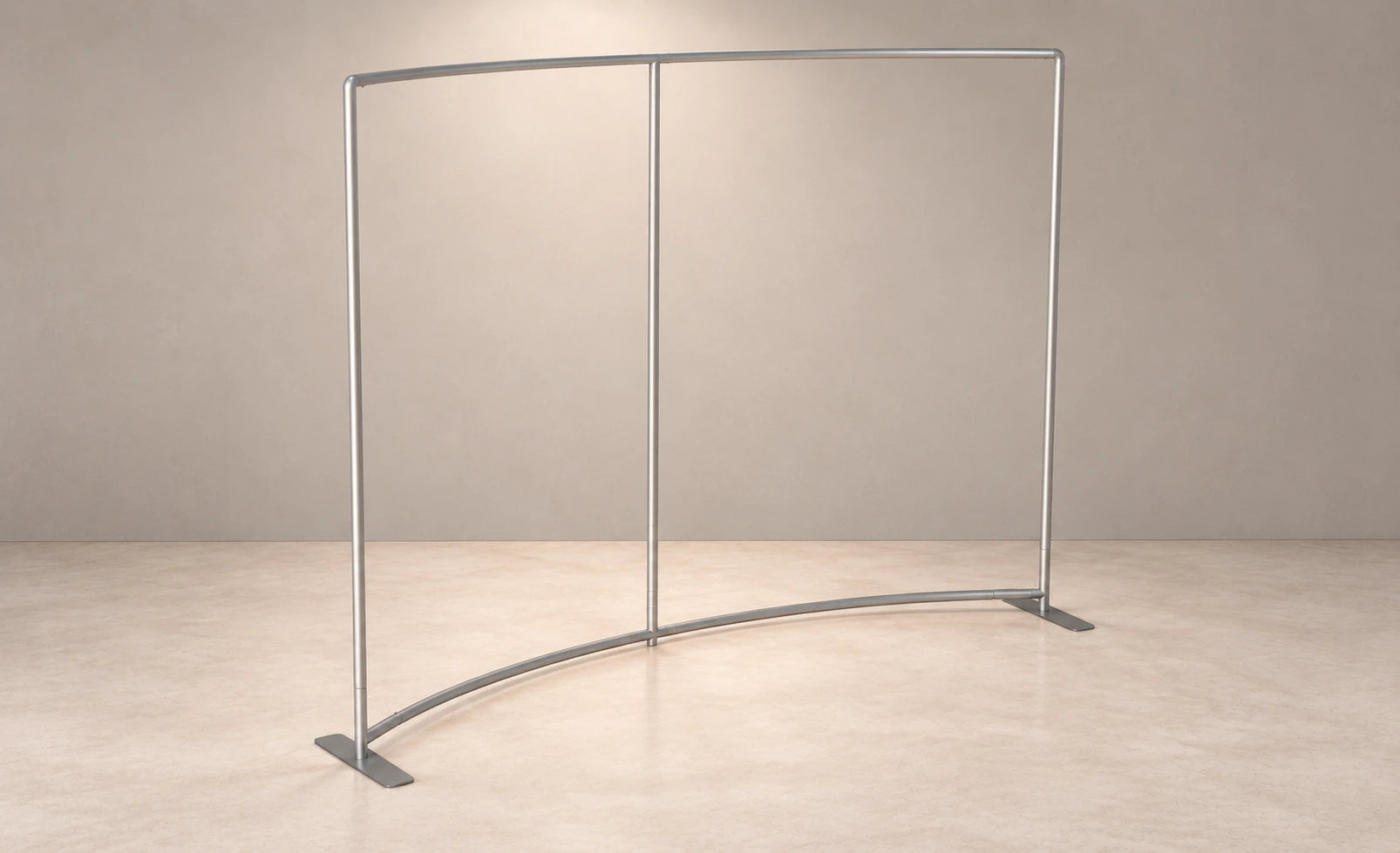 Structure du Curved Zipper Wall sans la housse textile imprimée