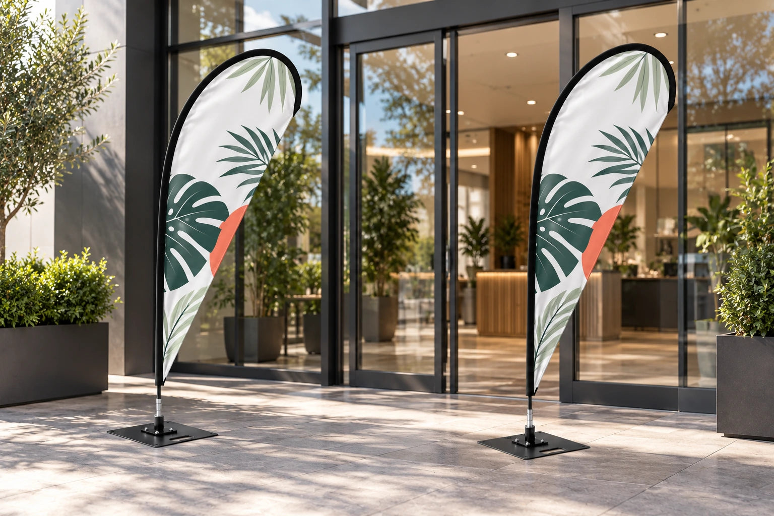 
Standard double-sided Drop flag, Samba: 
Drop flag shape example