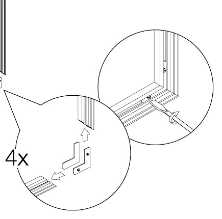 
Light Frame 15 corner lock