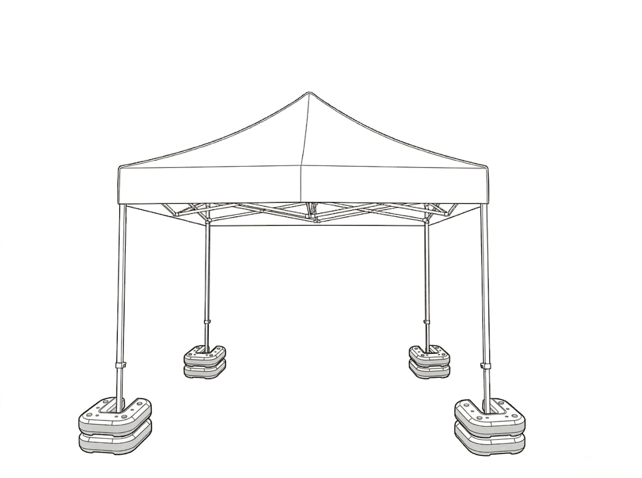 
Peso empilhável para tenda, 8 kg