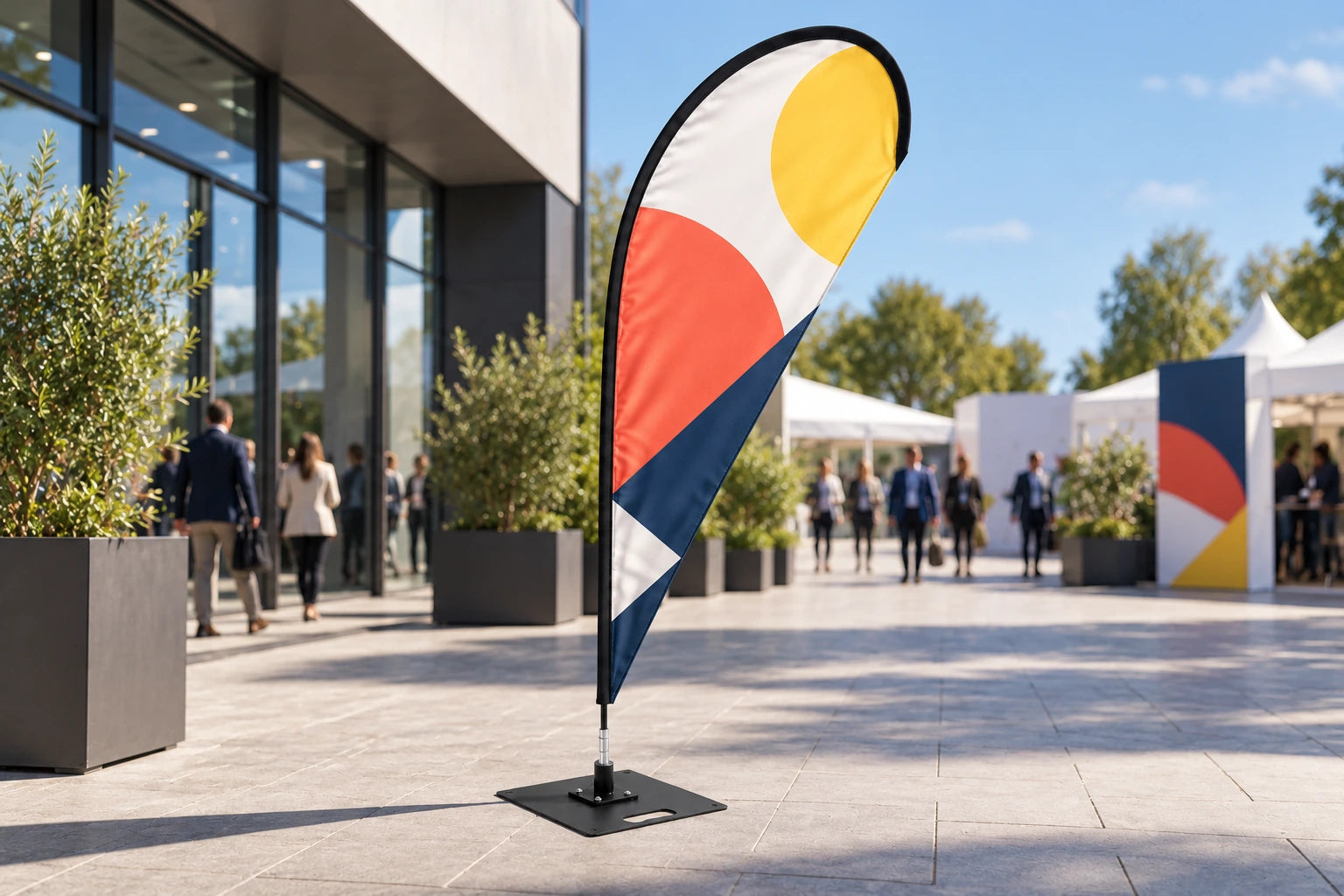 
Standard double-sided Drop flag, Samba: 
Drop flag shape example